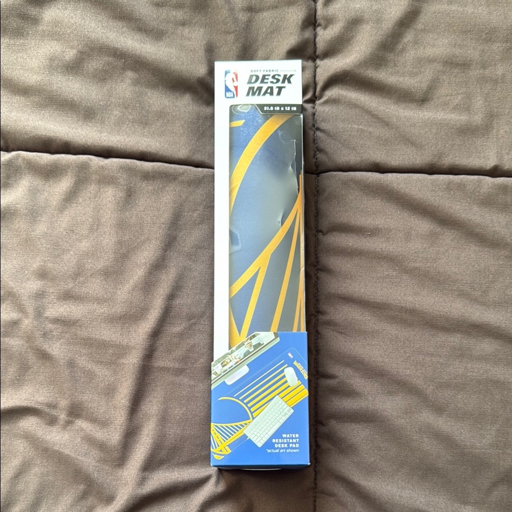 NBA Desk Mat with Blue and Yellow Design